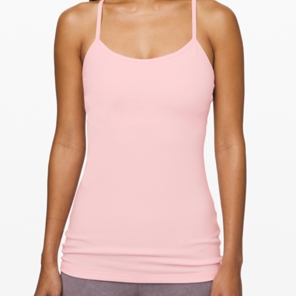 ⚡️Pink Lululemon Y Tank with Grey Striping | 4 - Picture 3 of 7